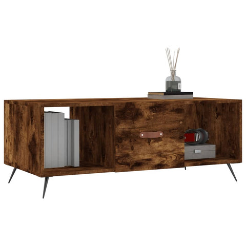 vidaXL Couchtisch Räuchereiche 102x50x40 cm Holzwerkstoff