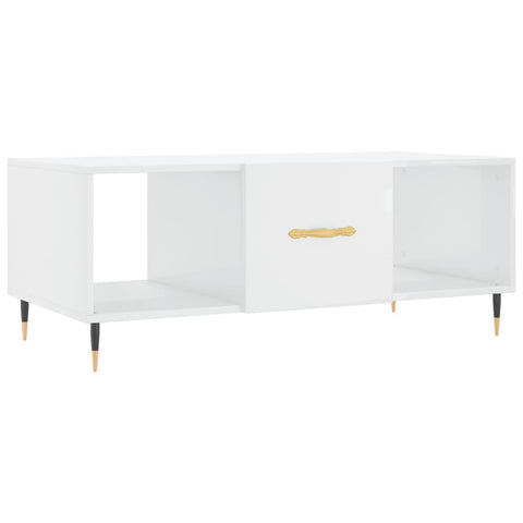 vidaXL Couchtisch Hochglanz-Weiß 102x50x40 cm Holzwerkstoff