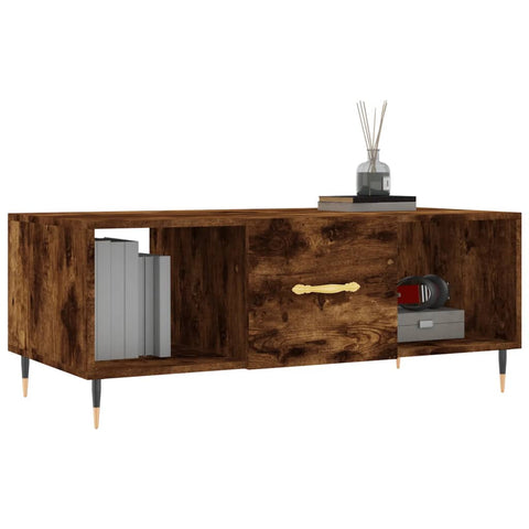 vidaXL Couchtisch Räuchereiche 102x50x40 cm Holzwerkstoff