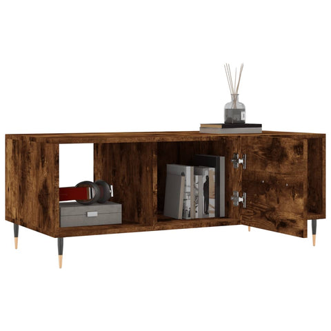 vidaXL Couchtisch Räuchereiche 102x50x40 cm Holzwerkstoff