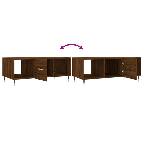 vidaXL Couchtisch Braun Eichen-Optik 102x50x40 cm Holzwerkstoff