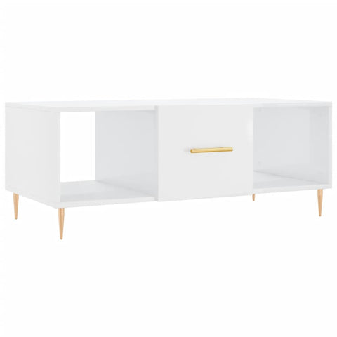 vidaXL Couchtisch Hochglanz-Weiß 102x50x40 cm Holzwerkstoff