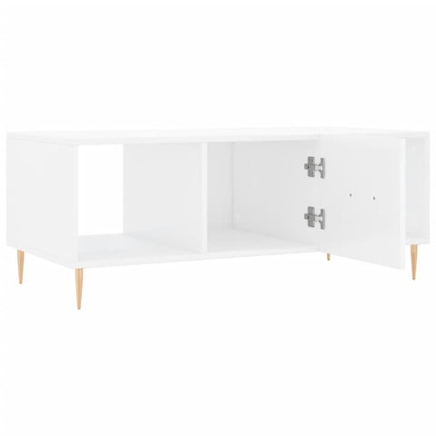 vidaXL Couchtisch Hochglanz-Weiß 102x50x40 cm Holzwerkstoff