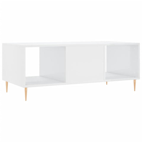 vidaXL Couchtisch Hochglanz-Weiß 102x50x40 cm Holzwerkstoff