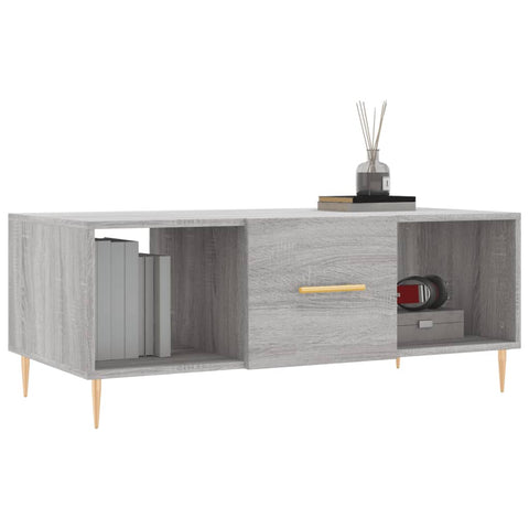 vidaXL Couchtisch Grau Sonoma 102x50x40 cm Holzwerkstoff