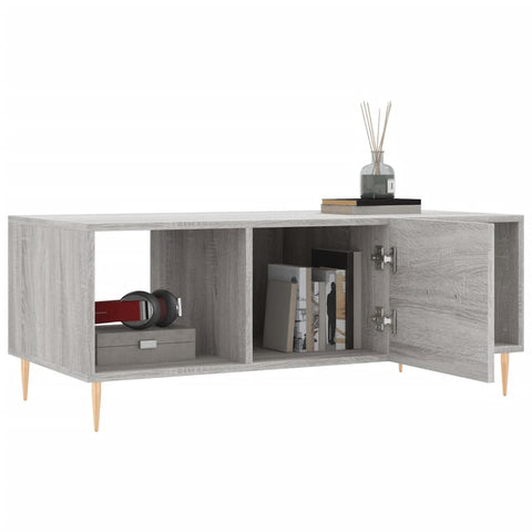 vidaXL Couchtisch Grau Sonoma 102x50x40 cm Holzwerkstoff