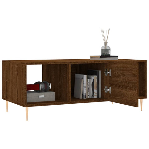 vidaXL Couchtisch Braun Eichen-Optik 102x50x40 cm Holzwerkstoff