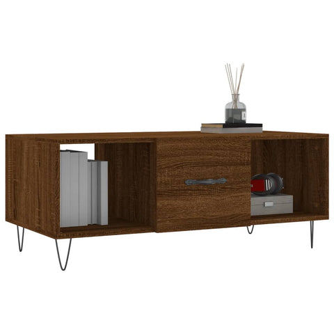 vidaXL Couchtisch Braun Eichen-Optik 102x50x40 cm Holzwerkstoff