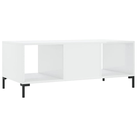 vidaXL Couchtisch Hochglanz-Weiß 102x50x40 cm Holzwerkstoff