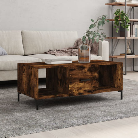 vidaXL Couchtisch Räuchereiche 102x50x40 cm Holzwerkstoff