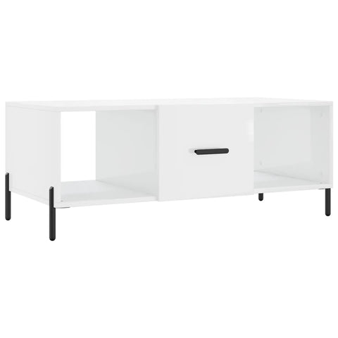 vidaXL Couchtisch Hochglanz-Weiß 102x50x40 cm Holzwerkstoff