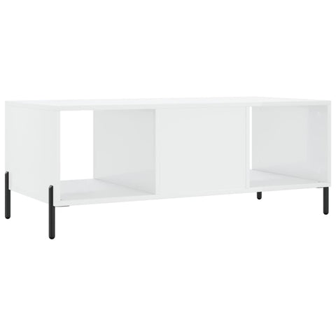 vidaXL Couchtisch Hochglanz-Weiß 102x50x40 cm Holzwerkstoff