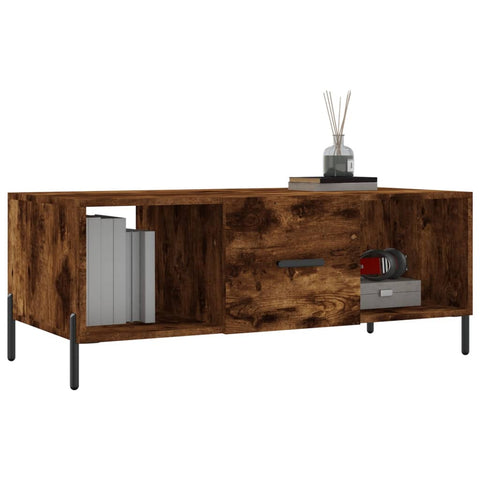 vidaXL Couchtisch Räuchereiche 102x50x40 cm Holzwerkstoff