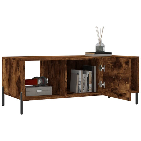 vidaXL Couchtisch Räuchereiche 102x50x40 cm Holzwerkstoff