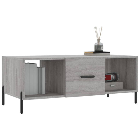 vidaXL Couchtisch Grau Sonoma 102x50x40 cm Holzwerkstoff