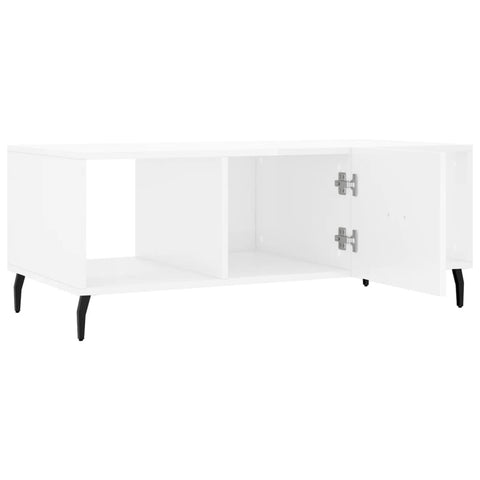 vidaXL Couchtisch Hochglanz-Weiß 102x50x40 cm Holzwerkstoff