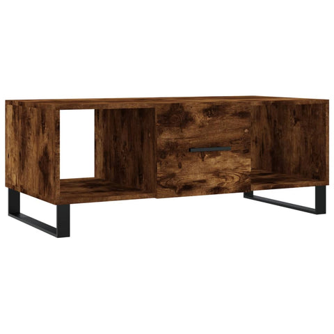 vidaXL Couchtisch Räuchereiche 102x50x40 cm Holzwerkstoff