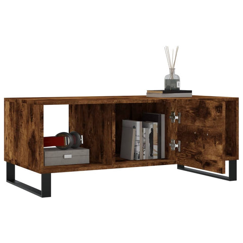 vidaXL Couchtisch Räuchereiche 102x50x40 cm Holzwerkstoff