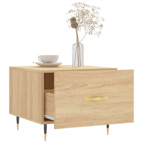 vidaXL Couchtische 2 Stk. Sonoma-Eiche 50x50x40 cm Holzwerkstoff