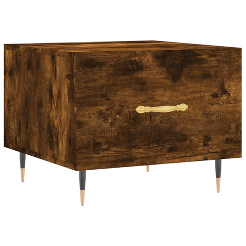 vidaXL Couchtisch Räuchereiche 50x50x40 cm Holzwerkstoff