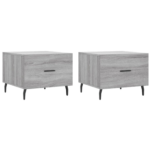 vidaXL Couchtische 2 Stk. Grau Sonoma 50x50x40 cm Holzwerkstoff