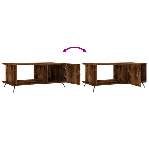 vidaXL Couchtisch Räuchereiche 90x50x40 cm Holzwerkstoff