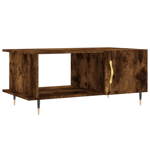 vidaXL Couchtisch Räuchereiche 90x50x40 cm Holzwerkstoff