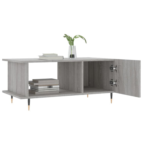 vidaXL Couchtisch Grau Sonoma 90x50x40 cm Holzwerkstoff