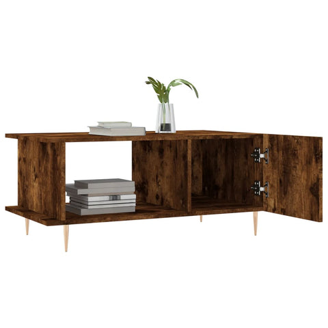 vidaXL Couchtisch Räuchereiche 90x50x40 cm Holzwerkstoff