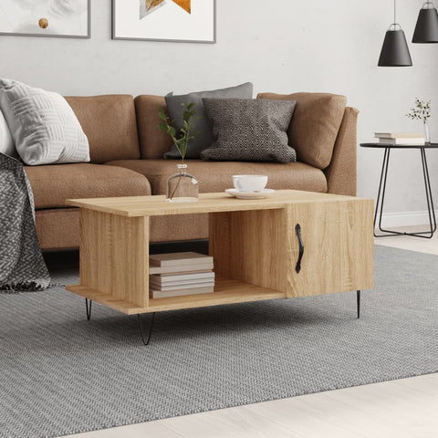 vidaXL Couchtisch Sonoma-Eiche 90x50x40 cm Holzwerkstoff