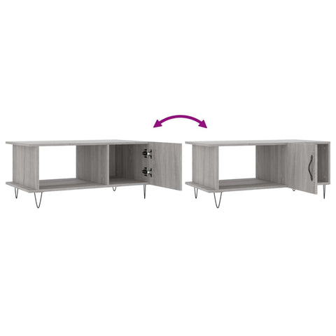 vidaXL Couchtisch Grau Sonoma 90x50x40 cm Holzwerkstoff