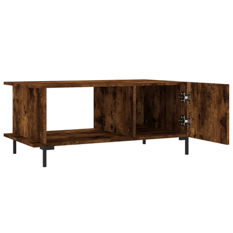 vidaXL Couchtisch Räuchereiche 90x50x40 cm Holzwerkstoff