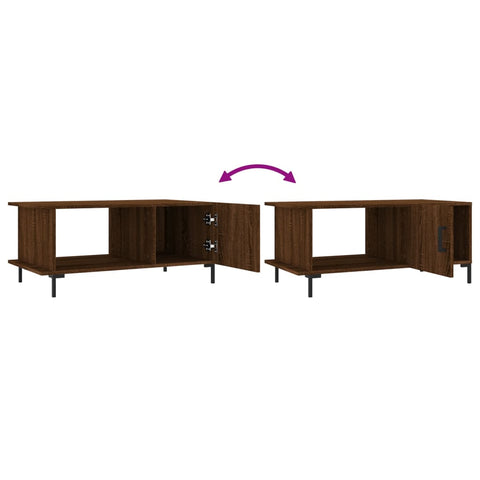 vidaXL Couchtisch Braun Eichen-Optik 90x50x40 cm Holzwerkstoff