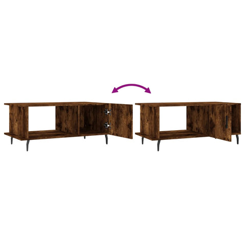 vidaXL Couchtisch Räuchereiche 90x50x40 cm Holzwerkstoff