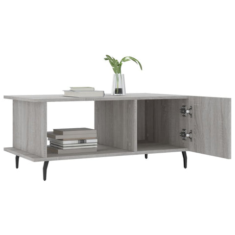 vidaXL Couchtisch Grau Sonoma 90x50x40 cm Holzwerkstoff