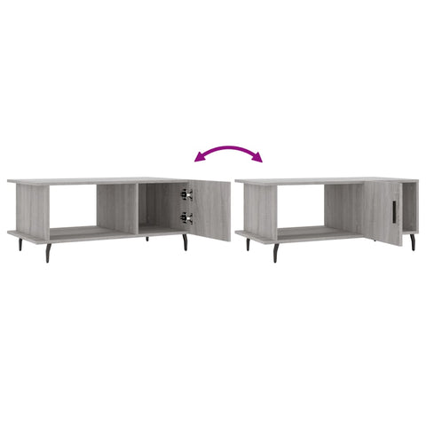 vidaXL Couchtisch Grau Sonoma 90x50x40 cm Holzwerkstoff