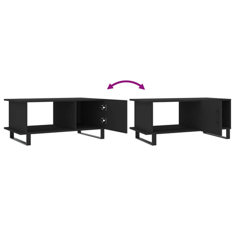 vidaXL Couchtisch Schwarz 90x50x40 cm Holzwerkstoff