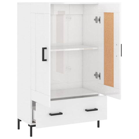 vidaXL Highboard Hochglanz-Weiß 69,5x31x115 cm Holzwerkstoff