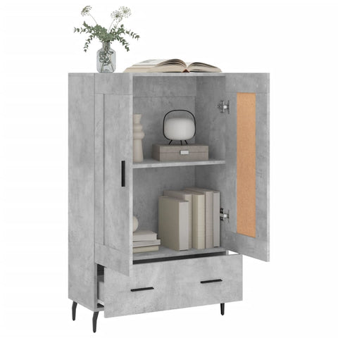 vidaXL Highboard Betongrau 69,5x31x115 cm Holzwerkstoff