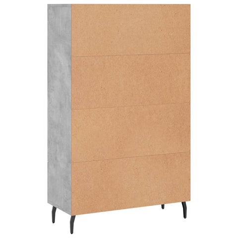 vidaXL Highboard Betongrau 69,5x31x115 cm Holzwerkstoff