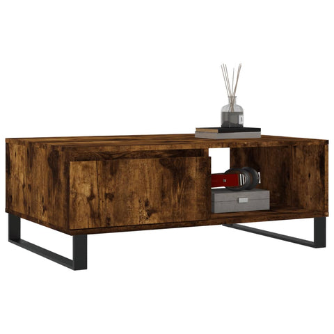 vidaXL Couchtisch Räuchereiche 90x60x35 cm Holzwerkstoff