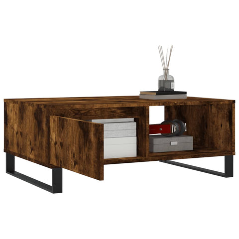 vidaXL Couchtisch Räuchereiche 90x60x35 cm Holzwerkstoff