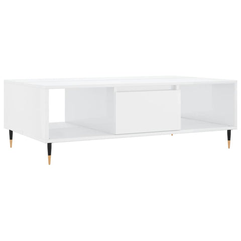 vidaXL Couchtisch Hochglanz-Weiß 104x60x35 cm Holzwerkstoff