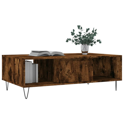 vidaXL Couchtisch Räuchereiche 104x60x35 cm Holzwerkstoff