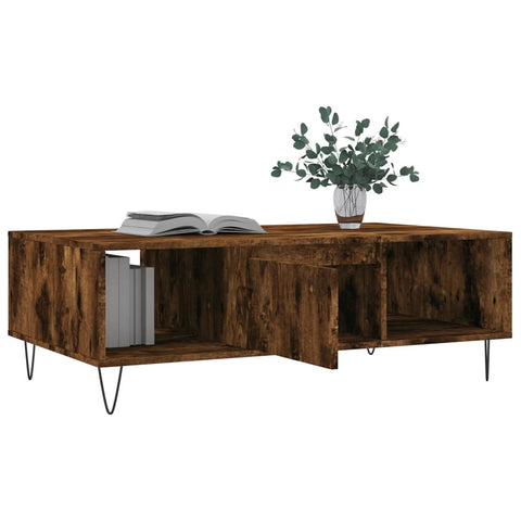 vidaXL Couchtisch Räuchereiche 104x60x35 cm Holzwerkstoff