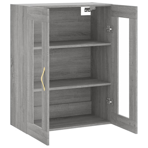 vidaXL Wandschrank Grau Sonoma 69,5x34x90 cm