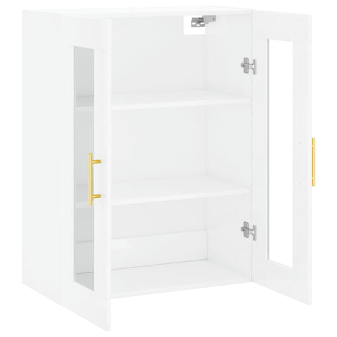 vidaXL Wandschrank Hochglanz-Weiß 69,5x34x90 cm