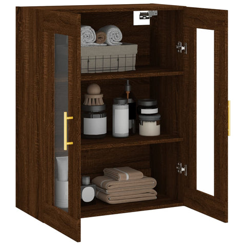 vidaXL Wandschrank Braun Eichen-Optik 69,5x34x90 cm