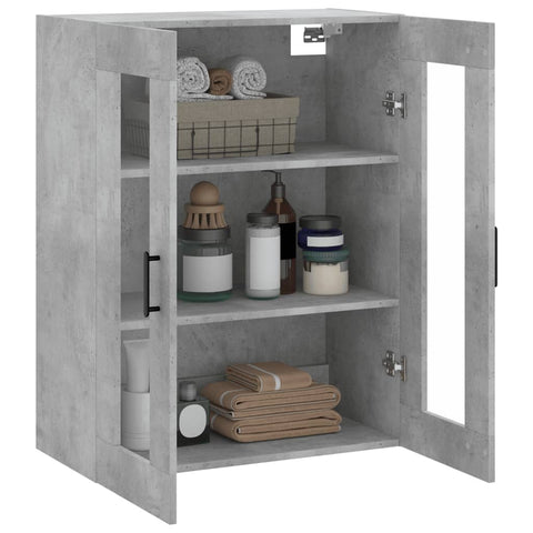 vidaXL Wandschrank Betongrau 69,5x34x90 cm