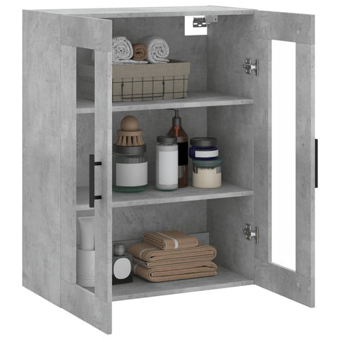 vidaXL Wandschrank Betongrau 69,5x34x90 cm